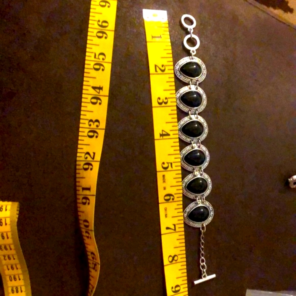 ????? Silver & Black Onyx Bracelet Set - Picture 7 of 7